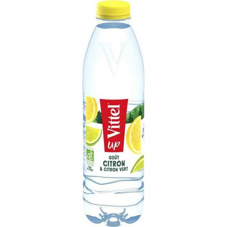 Vittel Up Eau minérale saveur citron et citron vert BIO 1 L