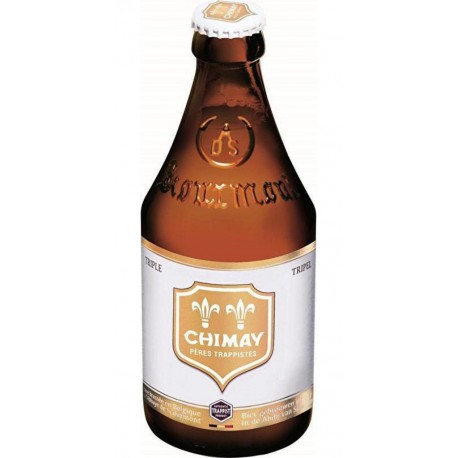 Chimay Bière pères trappistes blanche 8% 33 cl 8%vol.