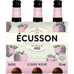 Ecusson Cidre rose naturel 3% 33cl 3%vol. (pack de 3)