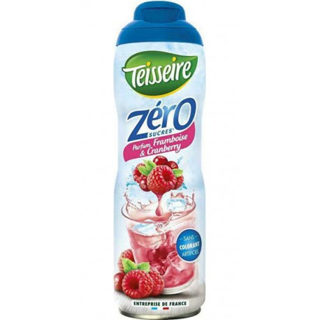 Zéro Teisseire Sirop de framboise et cranberry, sans sucres 60 cl