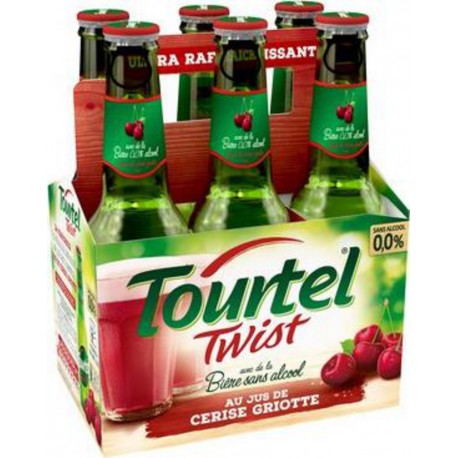 Twist Tourtel Bière sans alcool cerise 27,5cl (pack de 6)