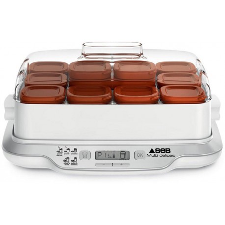 SEB Yaourtière Multi Delices Express Marron 600W 12 Pots YG661A00 (YG661500)