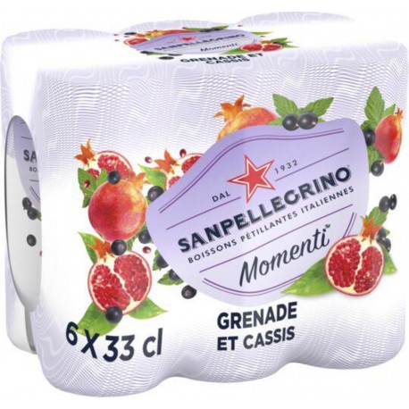 San Pellegrino Eau aromatisée gazeuse grenade et cassis 6 x 33cl