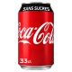 Coca-Cola Soda à base de cola sans sucres 33cl (pack de 6)