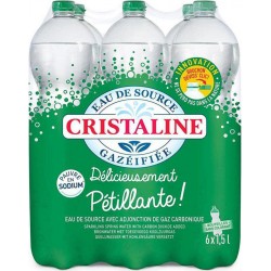 Cristaline Eau de source gazeuse 6 x 1,5 L