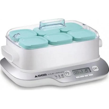 Seb Yaourtière Multi Délices YG657 6 Pots + 6 Bouteilles Yaourt à Boire YY3899FB