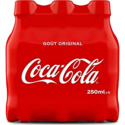 Coca-Cola Soda à base de cola goût original 6 x 25 cl (pack de 6)