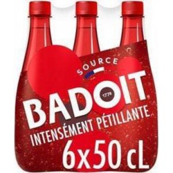 Eau gazeuse Badoit rouge Fortement pétillante 6x50cl (pack de 6)