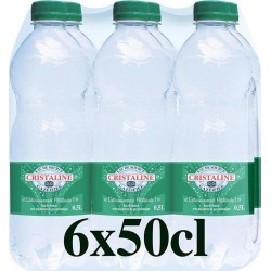 Cristaline Eau de source gazeuse 6 x 50 cl