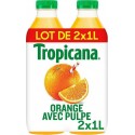 Tropicana Jus d'orange avec pulpe 1L (pack de 2)