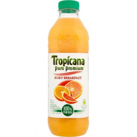 Tropicana Jus de fruits Ruby Breakfast 1L (pack de 6)