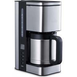 Siméo Cafetière Programmable et Isotherme Noir Inox Brossé 1000W 12 Tasses CFP250