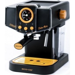 ECO-DE ECODE cafetière espresso delice noir. 20 bars de pression, vaporisateur orientable, réservoir de 1,5L