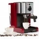 Klarstein passionata rossa 15 machine à expresso & capuccino 15 bars - mousseur de lait intégré - rouge