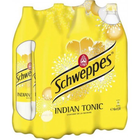 SCHWEPPES Indian Tonic Zero 1,5L (pack de 6)