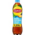 Lipton Thé Pêche ICE TEA Zero sans sucres 1,25L