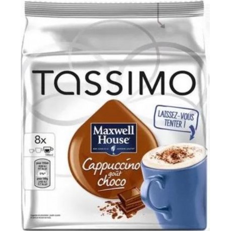 TASSIMO Maxwell House Cappuccino gout choco 8 dosettes
