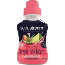 Sodastream Concentré pour Cocktail sans Alcool Saveur Pink Mojito 500ml (lot de 3 flacons)