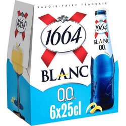 Kronenbourg Bière blanche 1664 0.0% d'alcool 6x25cl (pack de 6)