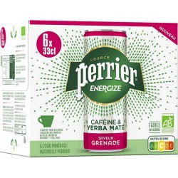 Energize Perrier Eau aromatisée gazeuse grenade 33cl (pack de 6)