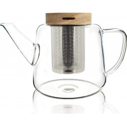 Ogo Living Théière Gustave en verre Borosilicate 1 L
