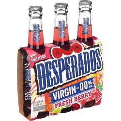 Bière Desperados Virgin fresh berries 0%vol 33cl (pack de 3)