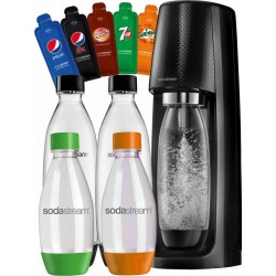 Sodastream Pack Spirit Noire 1L + 4 bouteilles