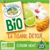 LA TISANIERE Infusion detox citron vert Bio (la boite de 20 sachets)