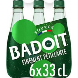 Eau gazeuse Badoit Verte 6x33cl