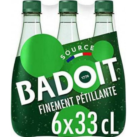 Eau gazeuse Badoit Verte 6x33cl