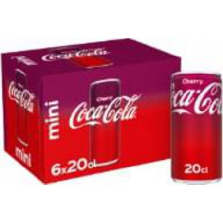 COCA-COLA Soda au Cola Goût Cherry 20cl (pack de 6)