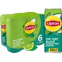 LIPTON Boisson Thé Vert Glacé Citron Vert et Menthe 6x33L