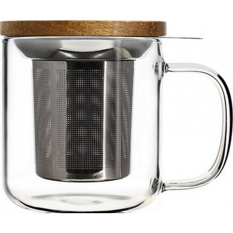 Ogo Living Théière Tisanière Gustave en verre Borosilicate