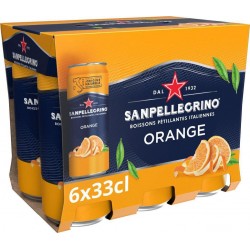 Eau aromatisée San Pellegrino Aranciata 33cl (pack de 6)